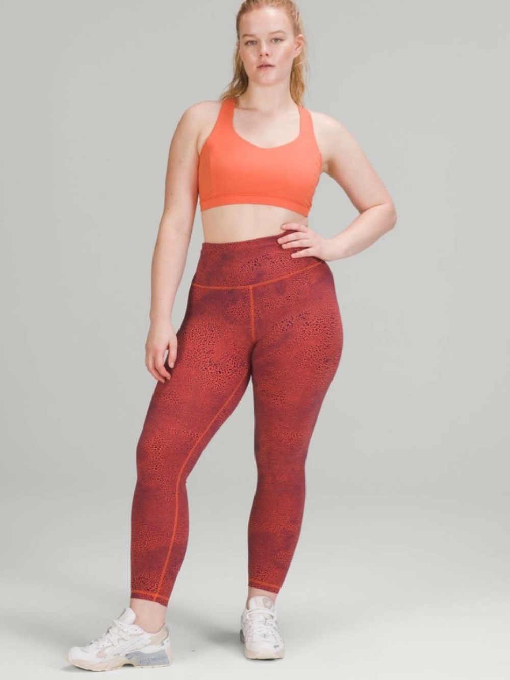 lululemon wunder train high rise leggings 25" inseam nwt size 6 crackle glaze